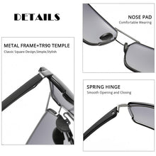 Load image into Gallery viewer, FUQIAN Brand Designer Rectangle Men Polarized Sunglasses 2023  Rimless Male Sun Glasses Ultra Light TR90 Driving Eyeglass