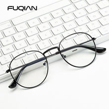 Load image into Gallery viewer, FUQIAN Classic Round Frame Glasses Women Men 2023 Optical Frames Clear Lens Reading Glass