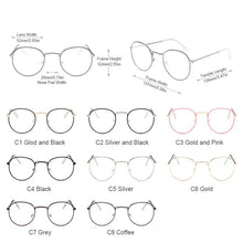 Load image into Gallery viewer, FUQIAN Classic Round Frame Glasses Women Men 2023 Optical Frames Clear Lens Reading Glass