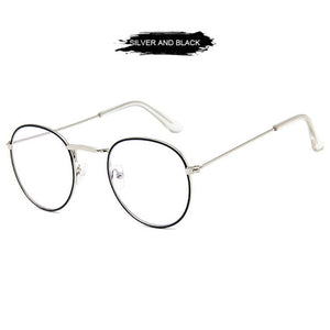 FUQIAN Classic Round Frame Glasses Women Men 2023 Optical Frames Clear Lens Reading Glass