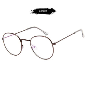 FUQIAN Classic Round Frame Glasses Women Men 2023 Optical Frames Clear Lens Reading Glass