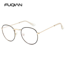Load image into Gallery viewer, FUQIAN Classic Round Frame Glasses Women Men 2023 Optical Frames Clear Lens Reading Glass