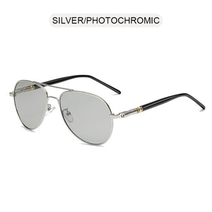 FUQIAN Photochromic Sunglasses Men Women Chameleon Polarized Pilot Sun Glasses Anti-glare Driving Eyeglasses UV400