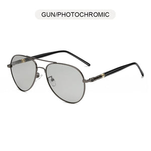 FUQIAN Photochromic Sunglasses Men Women Chameleon Polarized Pilot Sun Glasses Anti-glare Driving Eyeglasses UV400