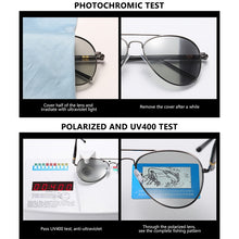 Load image into Gallery viewer, FUQIAN  Pochromic Sunglasses Men Women Chameleon Polarized Pilot Sun Glasses Anti-glare Driving Eyeglasses UV400