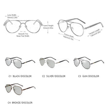 Load image into Gallery viewer, FUQIAN Photochromic Sunglasses Men Women Chameleon Polarized Pilot Sun Glasses Anti-glare Driving Eyeglasses UV400