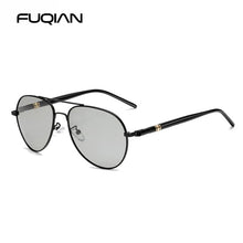 Load image into Gallery viewer, FUQIAN  Pochromic Sunglasses Men Women Chameleon Polarized Pilot Sun Glasses Anti-glare Driving Eyeglasses UV400