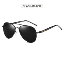 Load image into Gallery viewer, FUQIAN Pilot Men Polarized Sunglasses Oversized Metal Aviation Male Sun Glasses Classic Black Driving Shades UV400