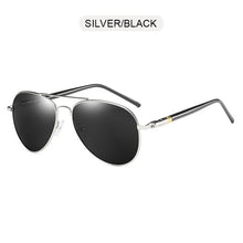 Load image into Gallery viewer, FUQIAN Pilot Men Polarized Sunglasses Oversized Metal Aviation Male Sun Glasses Classic Black Driving Shades UV400
