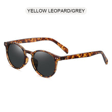 Load image into Gallery viewer, FUQIAN Round Polarized Sunglasses Men Women Vintage Ultra Light TR90 Sun Glasses Stylish Rivet Driving Eyeglasses UV400