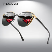 Carica l'immagine nel visualizzatore di Gallery, FUQIAN  Cat Eye Women Sunglasses Polarized Vintage Metal Ladies Sun Glasses Driving Sunglass Gafas De Sol