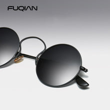 Load image into Gallery viewer, FUQIAN  Small Round Polarized Men Sunglasses Brand Design Steampunk Women Sunglass Anti Blue Ray Glasses