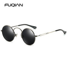 Load image into Gallery viewer, FUQIAN  Small Round Polarized Men Sunglasses Brand Design Steampunk Women Sunglass Anti Blue Ray Glasses
