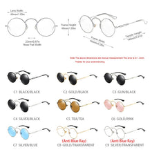 Load image into Gallery viewer, FUQIAN  Small Round Polarized Men Sunglasses Brand Design Steampunk Women Sunglass Anti Blue Ray Glasses