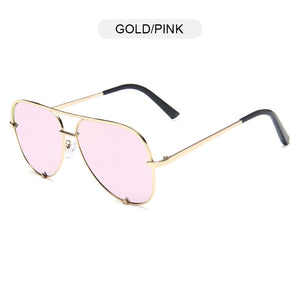 FUQIAN Classic Metal Aviation Sunglasses Women Alloy Pilot Sun Glasses Men Gradient Lens Driving Shades Ladies UV400