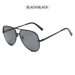 FUQIAN Classic Metal Aviation Sunglasses Women Alloy Pilot Sun Glasses Men Gradient Lens Driving Shades Ladies UV400