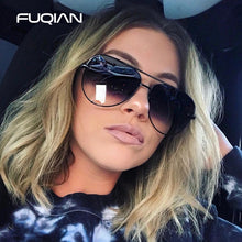Load image into Gallery viewer, FUQIAN Classic Metal Aviation Sunglasses Women Alloy Pilot Sun Glasses Men Gradient Lens Driving Shades Ladies UV400