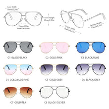 Load image into Gallery viewer, FUQIAN Classic Metal Aviation Sunglasses Women Alloy Pilot Sun Glasses Men Gradient Lens Driving Shades Ladies UV400