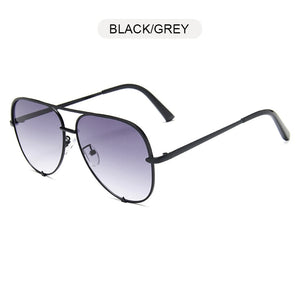 FUQIAN Classic Metal Aviation Sunglasses Women Alloy Pilot Sun Glasses Men Gradient Lens Driving Shades Ladies UV400