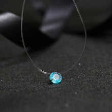 Load image into Gallery viewer, 9 colors Dazzling Zircon Necklace Invisible Transparent Fishing Line Simple Pendant Necklace Jewelry for women party