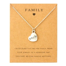Load image into Gallery viewer, Family Mom Pendants Necklaces Grandma Aunt Sister Uncle Daughter Grandpa Dad Father Brother Son Charm Fashion Jewelry Love Gift