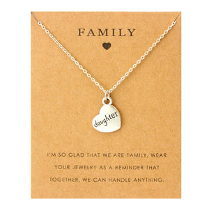 Family Mom Pendants Necklaces Grandma Aunt Sister Uncle Daughter Grandpa Dad Father Brother Son Charm Fashion Jewelry Love Gift