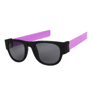 Fancy Slap Braccialetto da Uomo Nero da Polso Occhiali da Sole Pieghevoli per Le Donne Rotolo Del Braccialetto 2023 di Tendenza Maschile Femal Occhiali Sportivi Pieghevoli