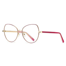 Carica l&#39;immagine nel visualizzatore di Gallery, Fashioin Women Full Rim Alloy Glasses Frame for Female Optical Eyeglasses Prescription  Eyewear Spectacles