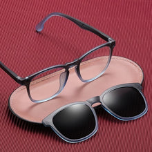 Load image into Gallery viewer, 2 In 1 Magnet Polarized Clip On Glasses Frame For Women Clip Glasses Optical Prescription Eyeglasses Frame sunglasses