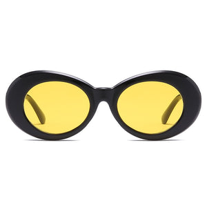 2023 Kurt Cobain Glasses White Oval Clout Goggles Sunglasses Rapper Shades Fancy Glasses for Men Women oculos UV400 Top