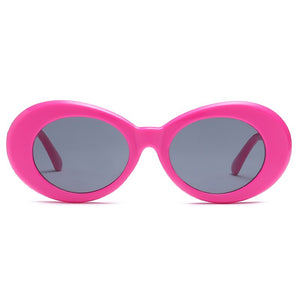 2023 Kurt Cobain Glasses White Oval Clout Goggles Sunglasses Rapper Shades Fancy Glasses for Men Women oculos UV400 Top