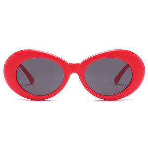 2023 Kurt Cobain Glasses White Oval Clout Goggles Sunglasses Rapper Shades Fancy Glasses for Men Women oculos UV400 Top