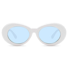 Load image into Gallery viewer, 2023 Kurt Cobain Glasses White Oval Clout Goggles Sunglasses Rapper Shades Fancy Glasses for Men Women oculos UV400 Top