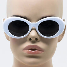 Load image into Gallery viewer, 2023 Kurt Cobain Glasses White Oval Clout Goggles Sunglasses Rapper Shades Fancy Glasses for Men Women oculos UV400 Top