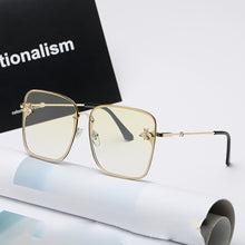 Load image into Gallery viewer, 2023 Gold Bee Square Sunglasses Women Retro Oversized Glasses Men Shades Metal Frame Ladies sunglasses zonnebril dames