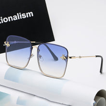 Load image into Gallery viewer, 2023 Gold Bee Square Sunglasses Women Retro Oversized Glasses Men Shades Metal Frame Ladies sunglasses zonnebril dames