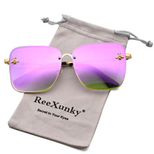 Load image into Gallery viewer, 2023 Gold Bee Square Sunglasses Women Retro Oversized Glasses Men Shades Metal Frame Ladies sunglasses zonnebril dames