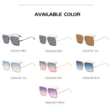 Load image into Gallery viewer, 2023 Square Sunglasses Women Rimless Sun Glasses Metal Half Frame Glasses Retro Ocean Lens Female Gradient Eyewear Gafas
