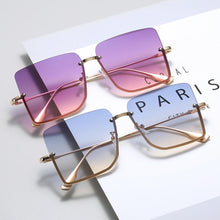 Load image into Gallery viewer, 2023 Square Sunglasses Women Rimless Sun Glasses Metal Half Frame Glasses Retro Ocean Lens Female Gradient Eyewear Gafas
