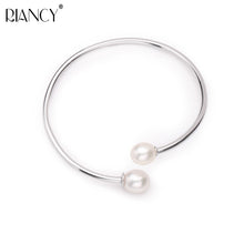 Carica l'immagine nel visualizzatore di Gallery, Fashion 925 sterling silver Natural pearl Bracelets Double bead Pearl Adjustable bracelets for Women wedding gift