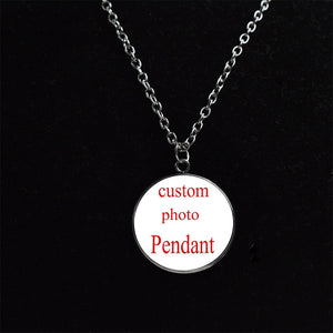 Fashion Accessories Long Chain Pendant Custom Photo Pendant Glass Dome Necklace for Women Man Custom Jewelry Birthd Gifts