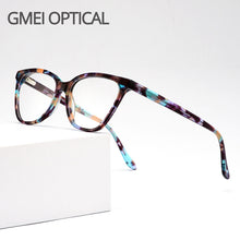 Load image into Gallery viewer, Acetate Cat Eye Style Women Glasses Frames With Spring Hinges Female Cute Myopia Prescription Spectacles Frame D62343