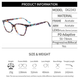 Acetate Cat Eye Style Women Glasses Frames With Spring Hinges Female Cute Myopia Prescription Spectacles Frame D62343