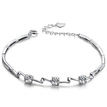 Carica l'immagine nel visualizzatore di Gallery, Fashion Adjustable Bangles Zircon Crystal 925 Siver Female Bracelet Elegant Charm Jewelry Gifts
