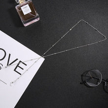 Load image into Gallery viewer, Alloy Eyeglasses Frame for Women Eyewear Water Drop Lensless Chain Pendant Decoration Half Frame Glasses frame