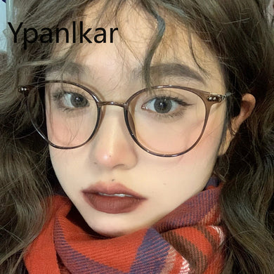 Anti-Blu-Ray Women Eyewear Retro Myopia Men Eyeglasses Frame Trend Optical Computer Transparent Universal Glasses