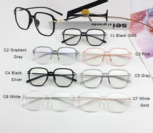 Carica l&#39;immagine nel visualizzatore di Gallery, Anti-Blu-ray Glasses Irregular Retro Spectacle Frame Metal TR Hybrid Myopia Spectacle Frame