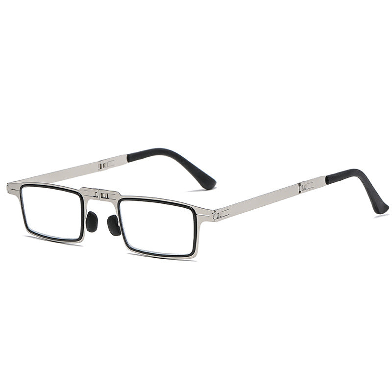 Anti Blue Light Blocking Men Women Reading Glasses Aspheric Metal Fold Frame Presbyopic Glasses Lens +1.00 +1.50 +2.00
