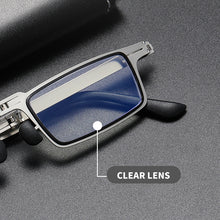 Load image into Gallery viewer, Anti Blue Light Blocking Men Women Reading Glasses Aspheric Metal Fold Frame Presbyopic Glasses Lens +1.00 +1.50 +2.00