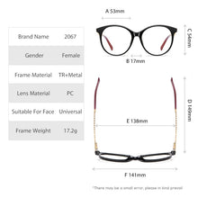 Load image into Gallery viewer, Anti Blue Light Blocking Women's Round Glasses TR90 Radiation Protection Eyeglasses Transparent Eyewear